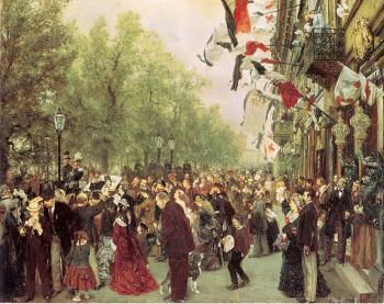 Adolph Von Menzel : William I Departs for the Front, July 31, 1870